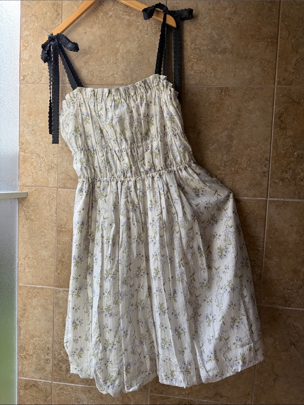 Brock Collection x H&M Sundress Bubble-hem Floral Knee Length Pockets Ribbons XL